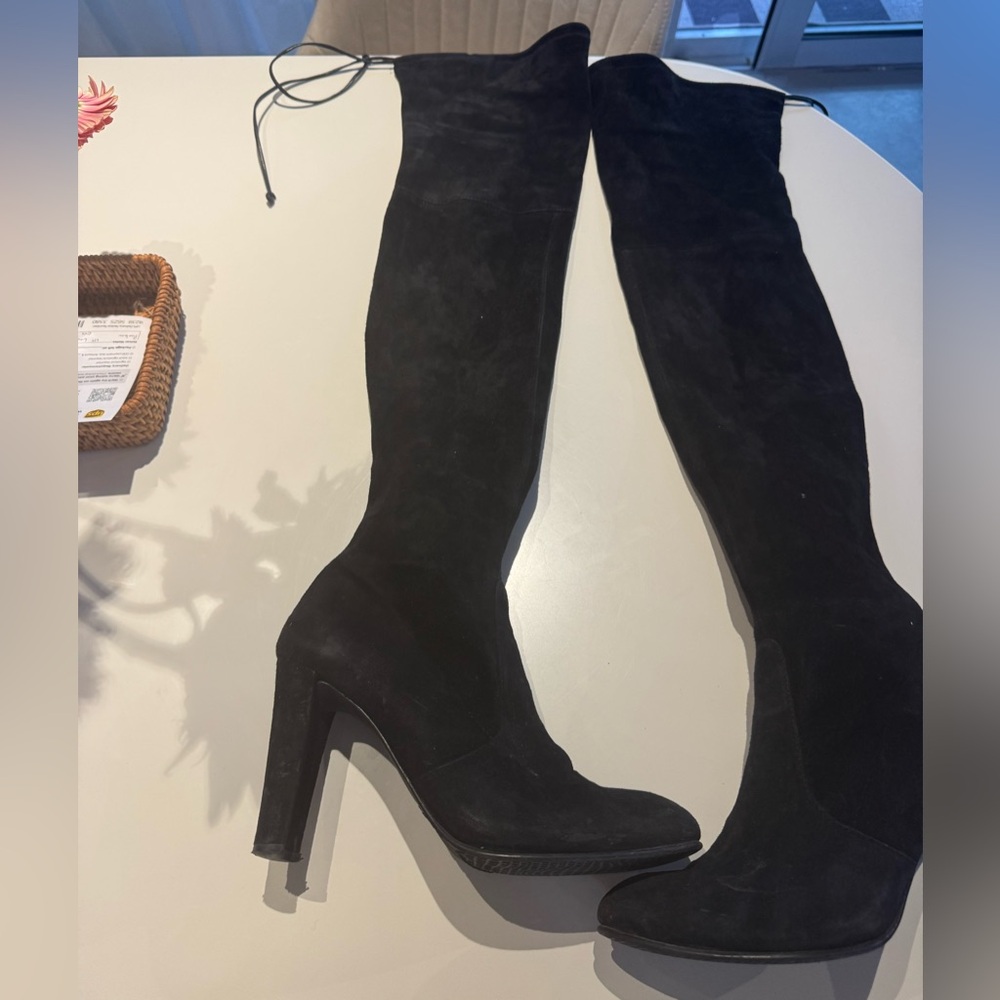 Stuart Weitzman Black Over-the-Knee Boots - Picture 3 of 5